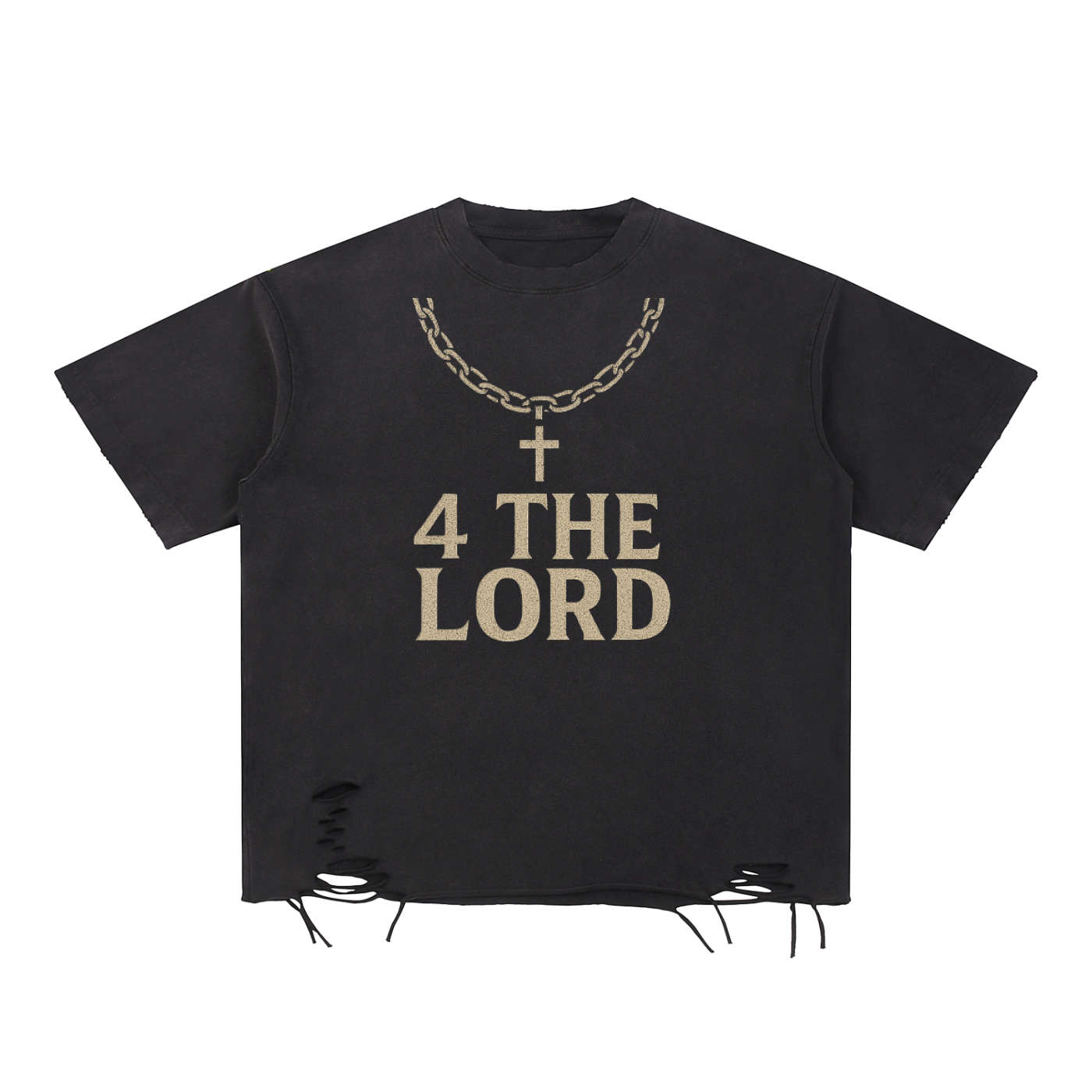 4 THE LORD rough pendant tee